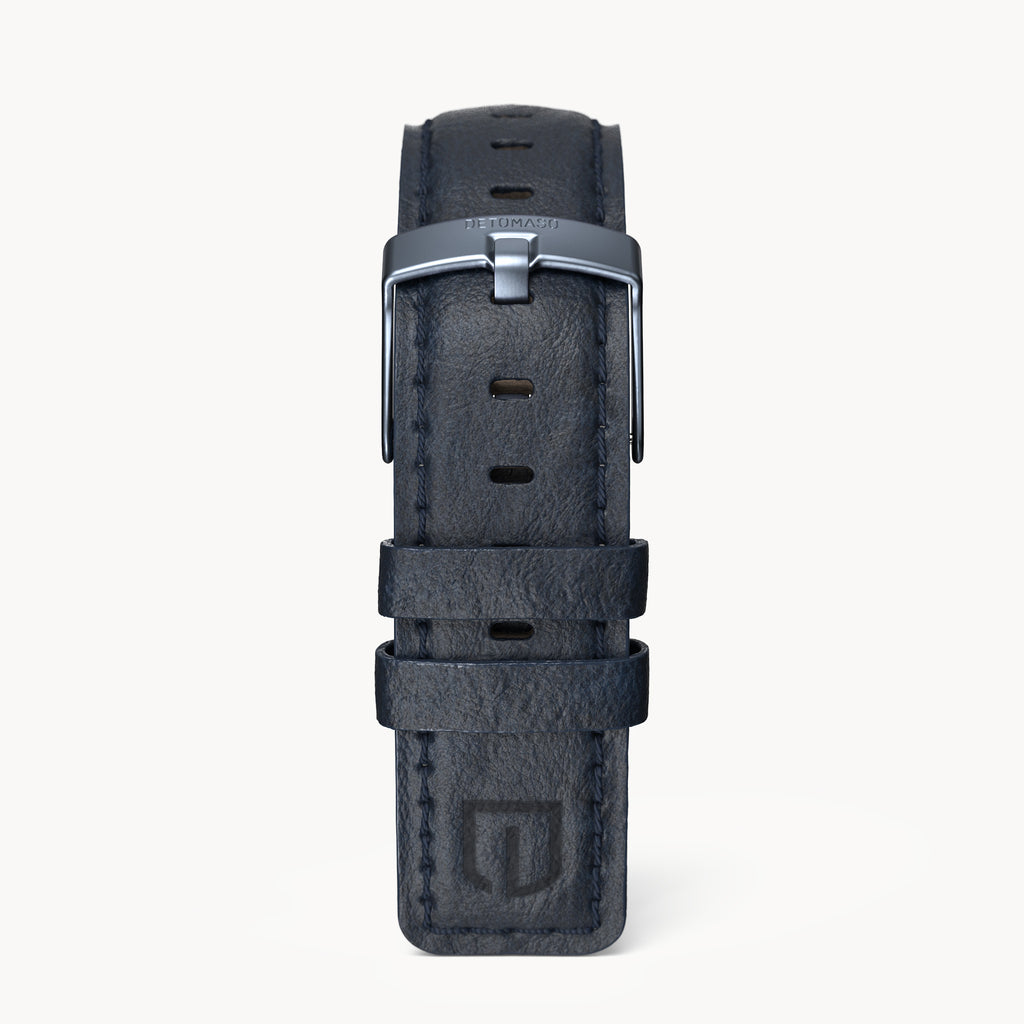 LEATHER STRAP BLUE CLASSIC - Blau matt - - Detomaso Watches