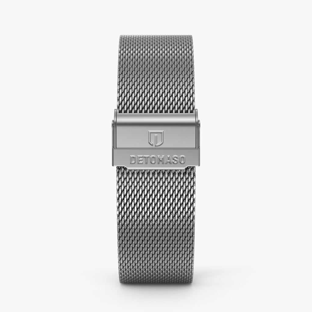 MILANESE STRAP SILVER SANDBLASTED - Silber matt - - Detomaso Watches