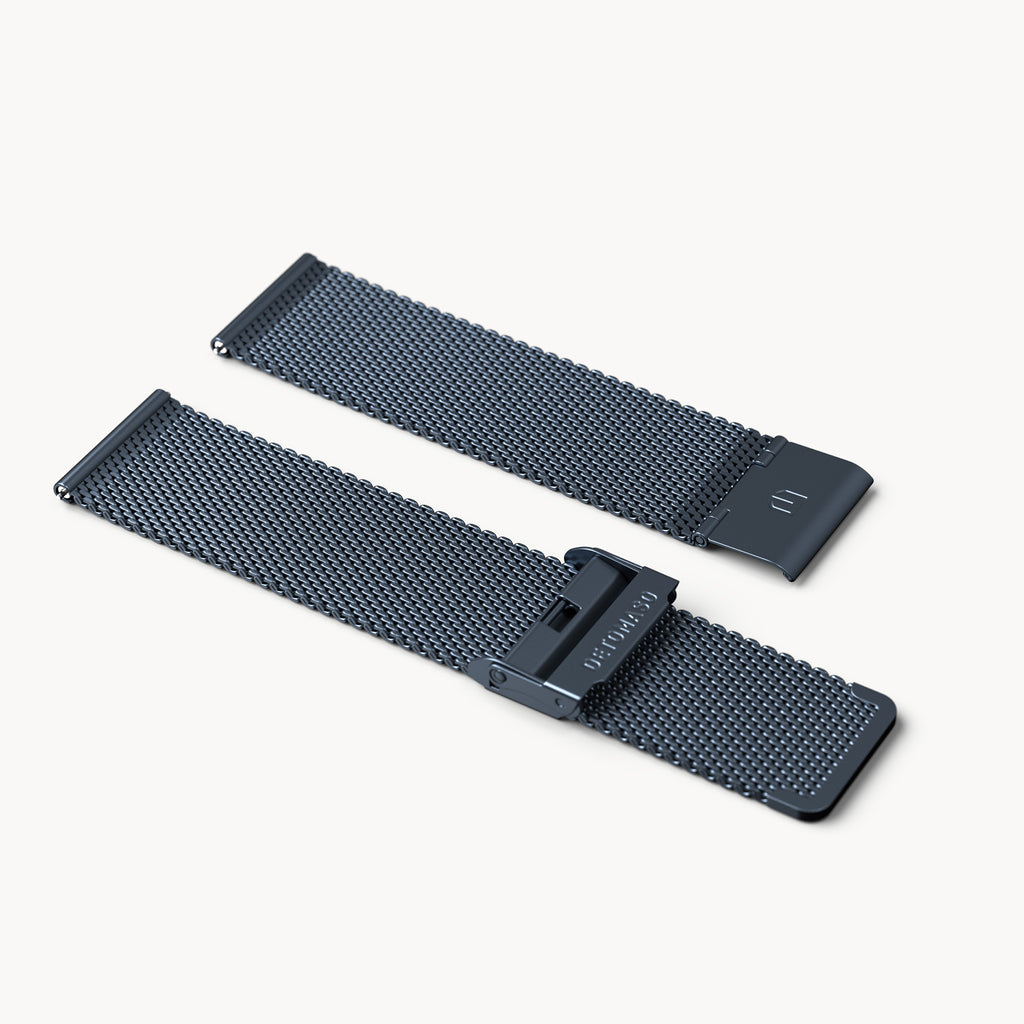 MILANESE STRAP BLUE SANDBLASTED - Blau matt - - Detomaso Watches