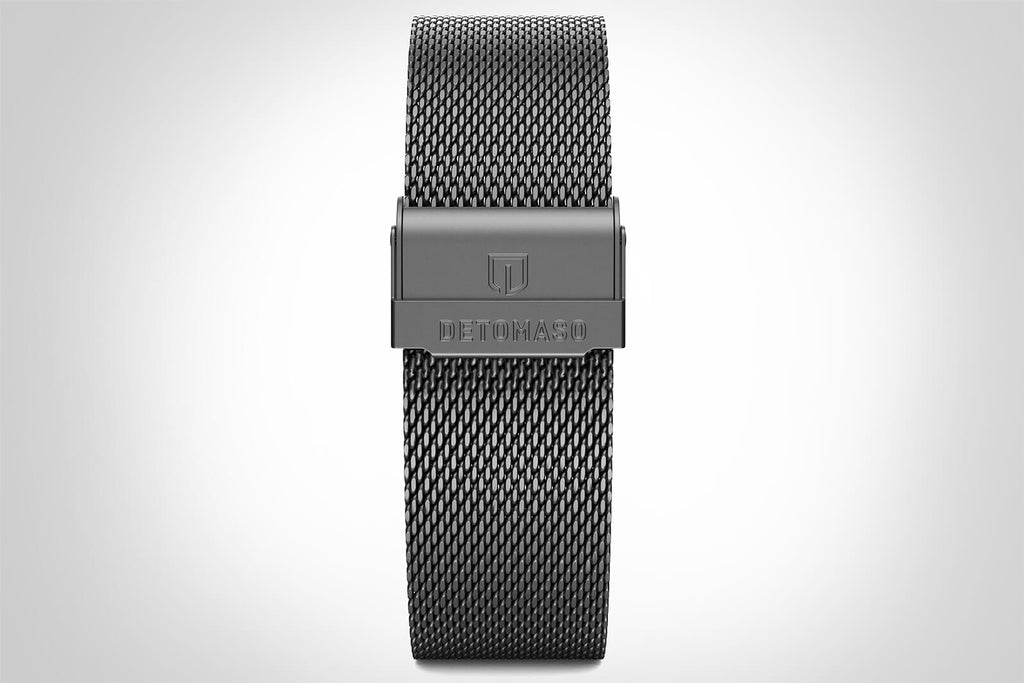 MILANESE STRAP GRAY SANDBLASTED - Grau matt - - Detomaso Watches