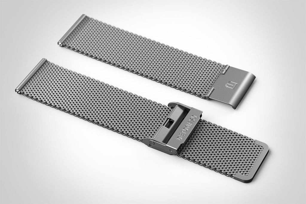 MILANESE STRAP GRAY SANDBLASTED - Grau matt - - Detomaso Watches