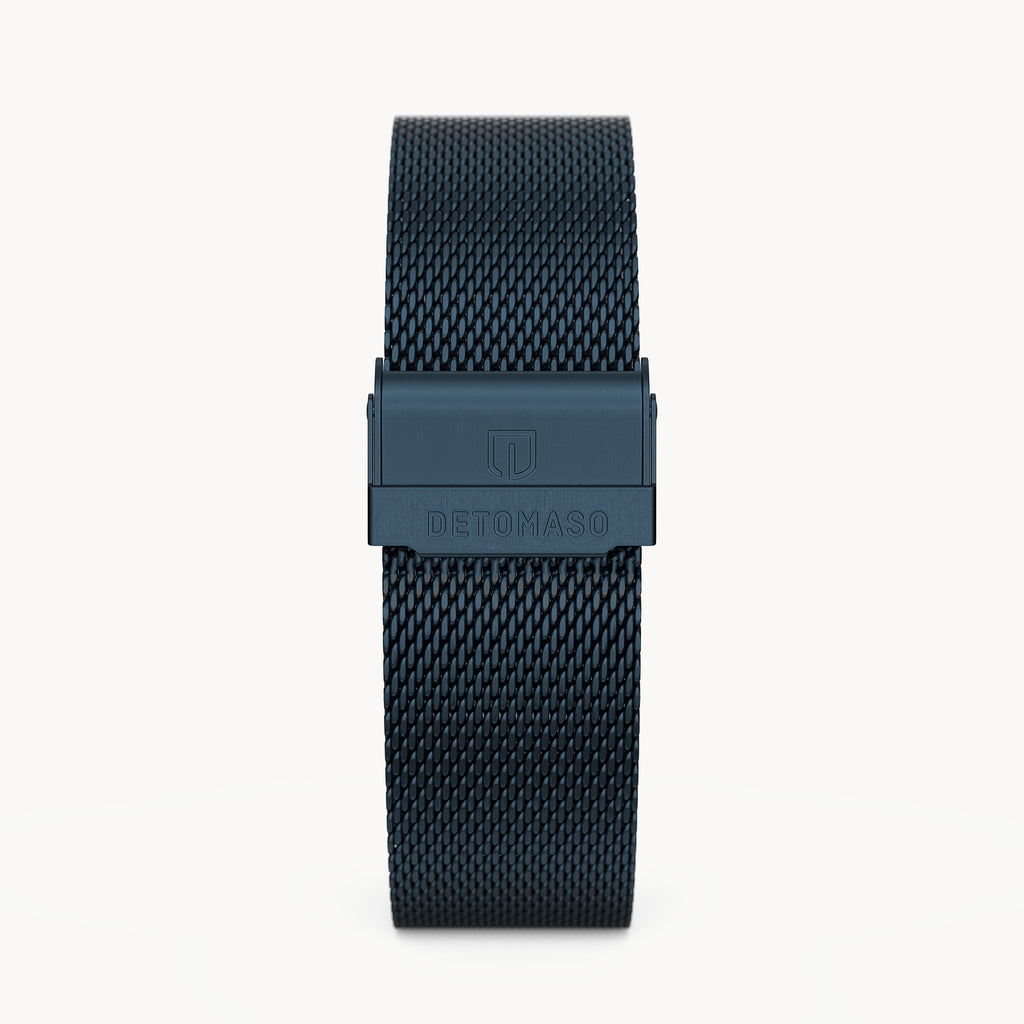 MILANESE STRAP DARK BLUE BRUSHED - Dunkelblau mat - - Detomaso Watches