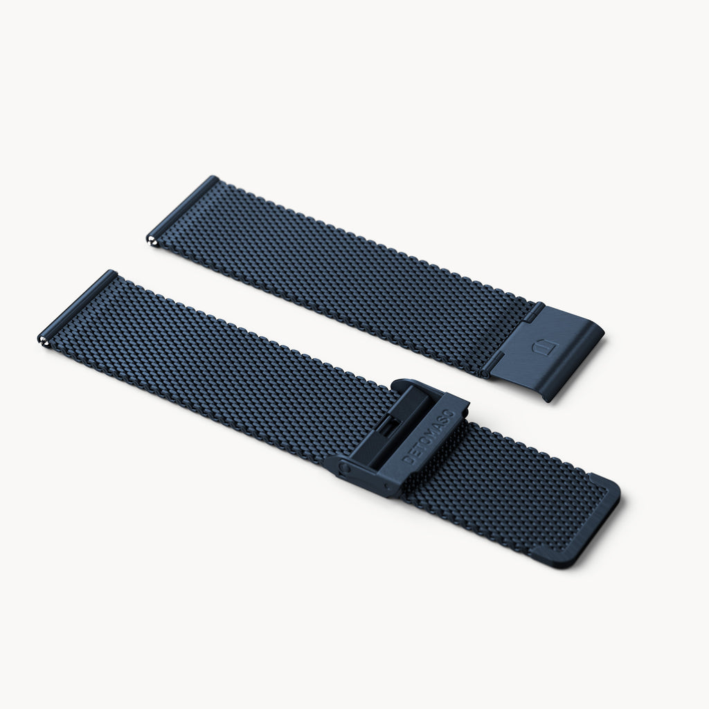 MILANESE STRAP DARK BLUE BRUSHED - Dunkelblau mat - - Detomaso Watches