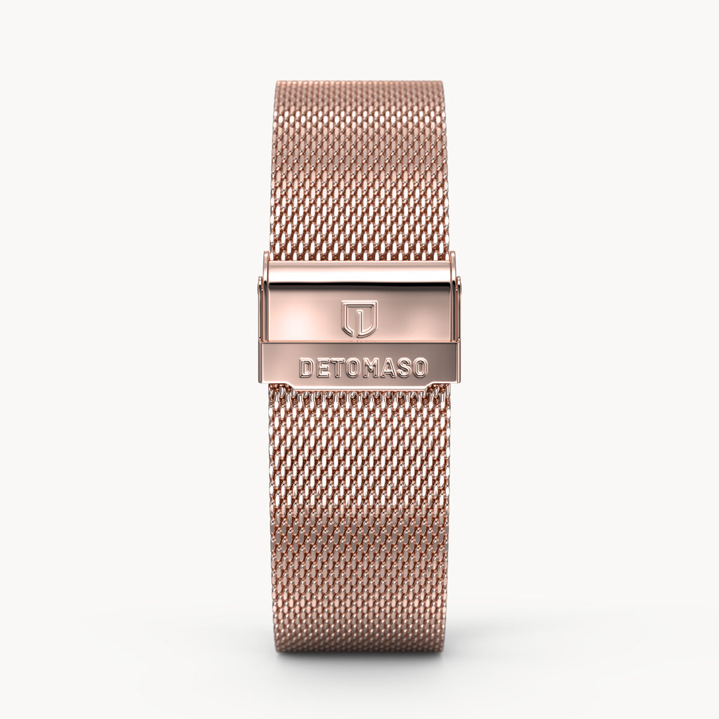 MILANESE STRAP ROSEGOLD POLISHED - Rosegold glänz - - Detomaso Watches