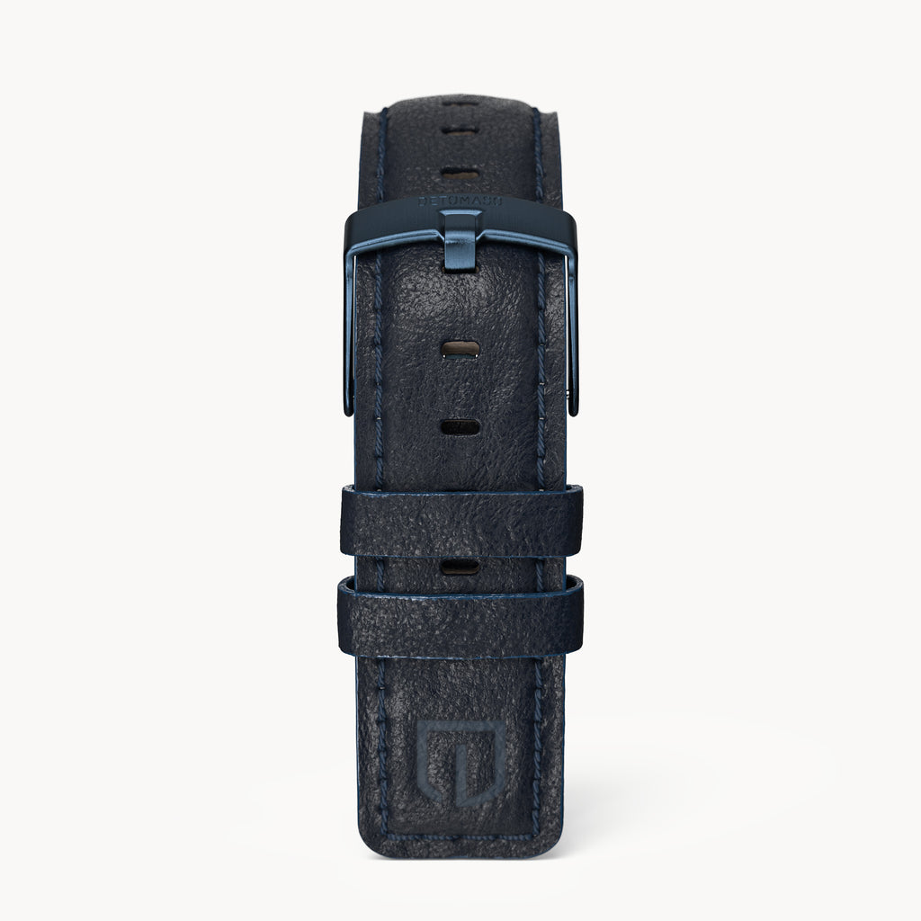 LEATHER STRAP DARK BLUE CLASSIC - Dunkelblau matt - - Detomaso Watches