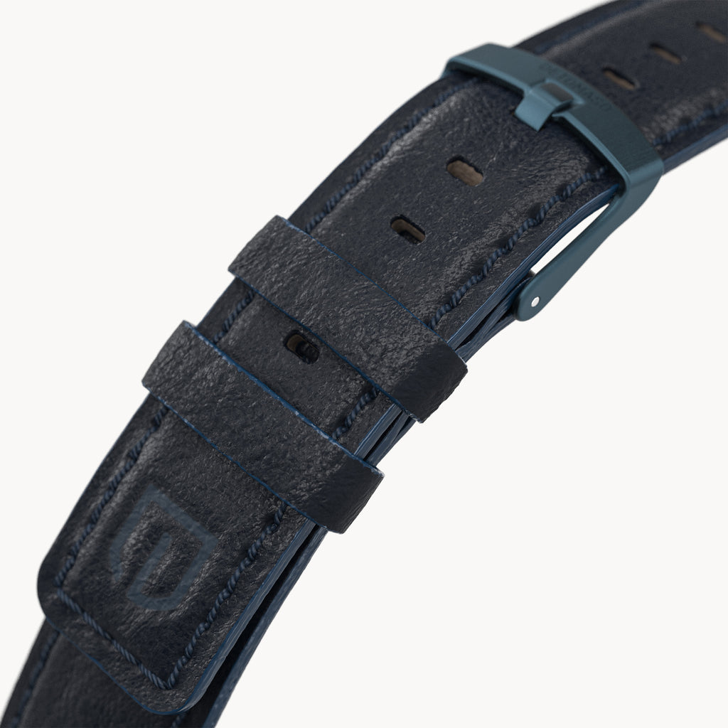LEATHER STRAP DARK BLUE CLASSIC - Dunkelblau matt - - Detomaso Watches