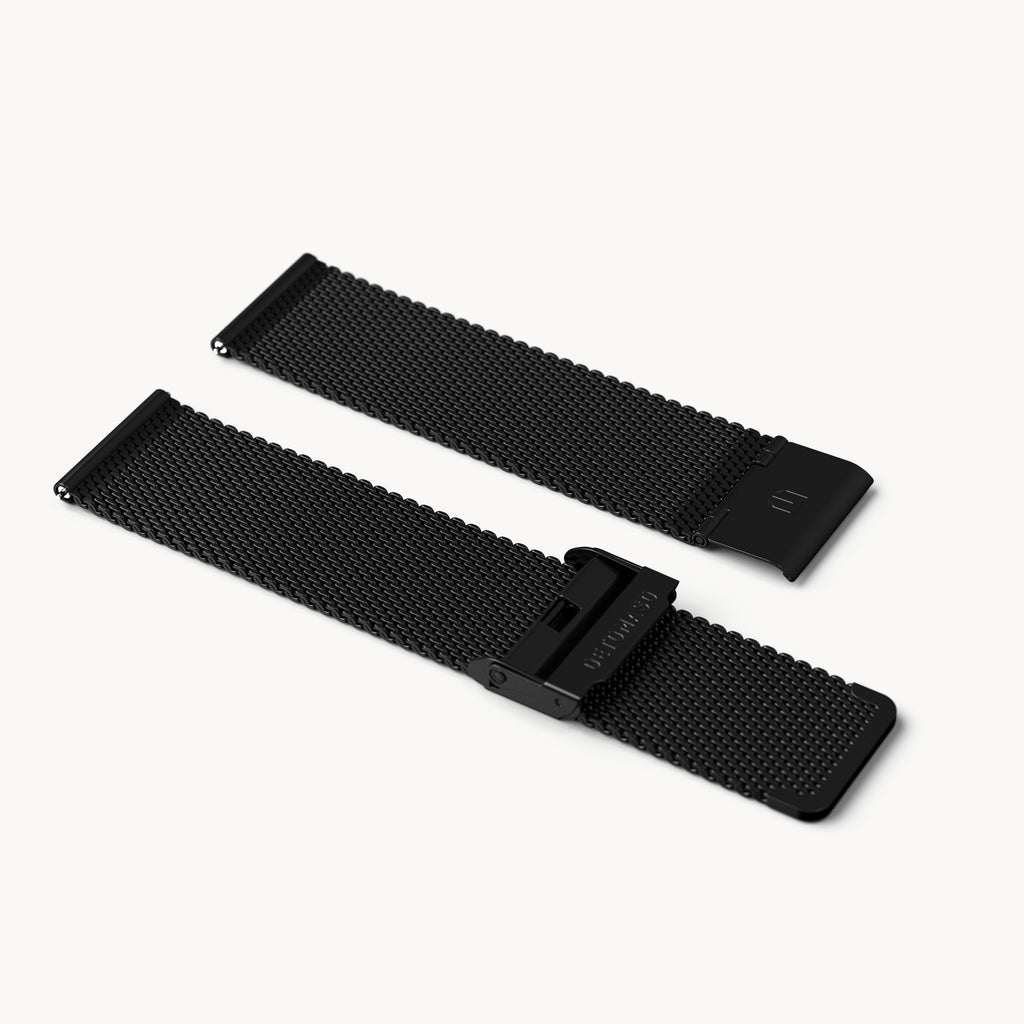 MILANESE STRAP BLACK BRUSHED - Schwarz matt gebür - - Detomaso Watches