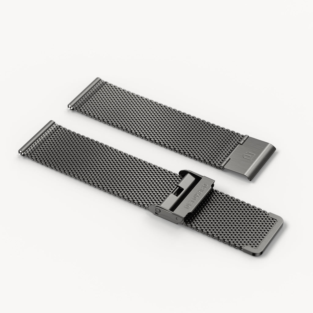 MILANESE STRAP GRAY BRUSHED - Grau matt gebürstet - - Detomaso Watches