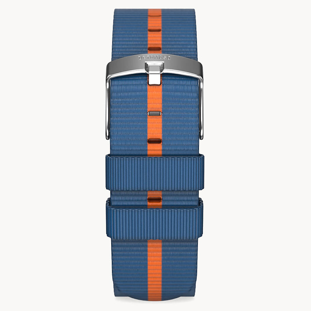 #TIDE OCEAN MATERIAL® STRAP BLUE / ORANG - Silber - - Detomaso Watches