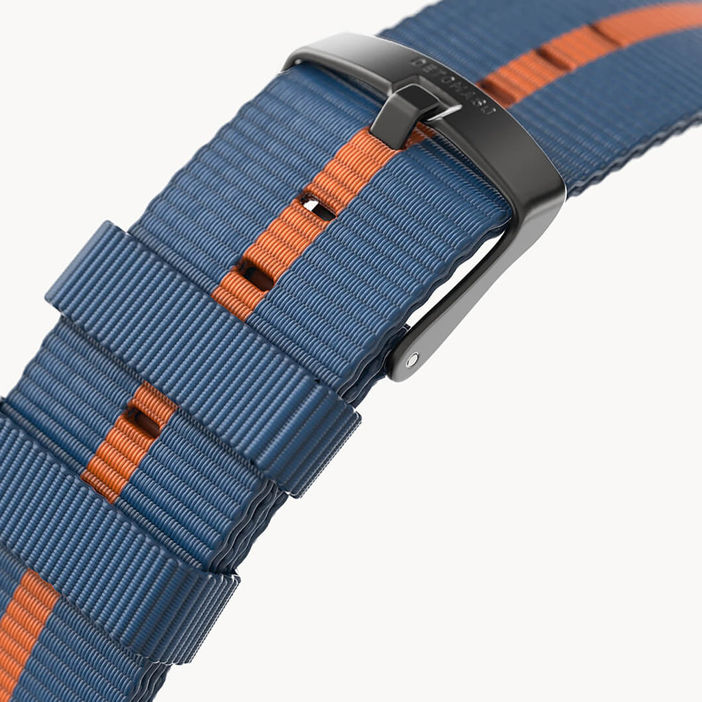 #TIDE OCEAN MATERIAL® STRAP BLUE / ORANG - Grau m - - Detomaso Watches
