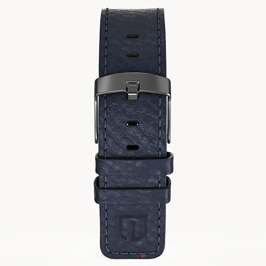 LEATHER STRAP ELBAMAT ST. VENERE BLUE - Grau matt - - Detomaso Watches