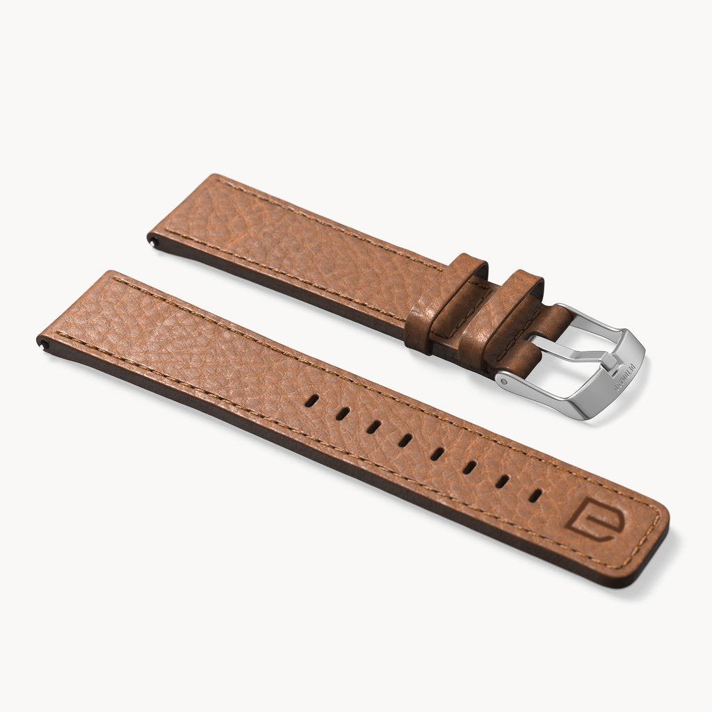 LEATHER STRAP ELBAMAT ST. VENERE MOGANO - Silber - - Detomaso Watches