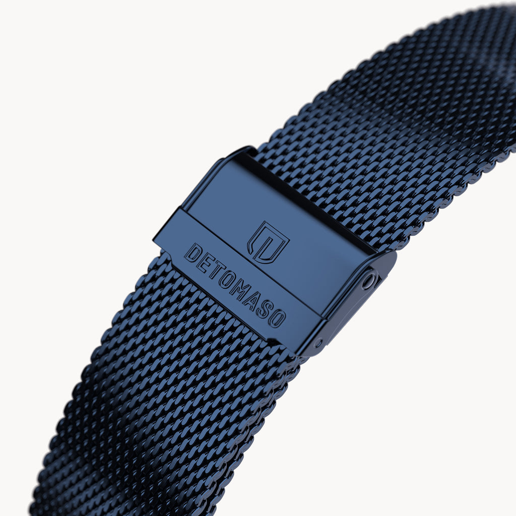 MILANESE STRAP BLUE POLISHED - Detomaso Watches
