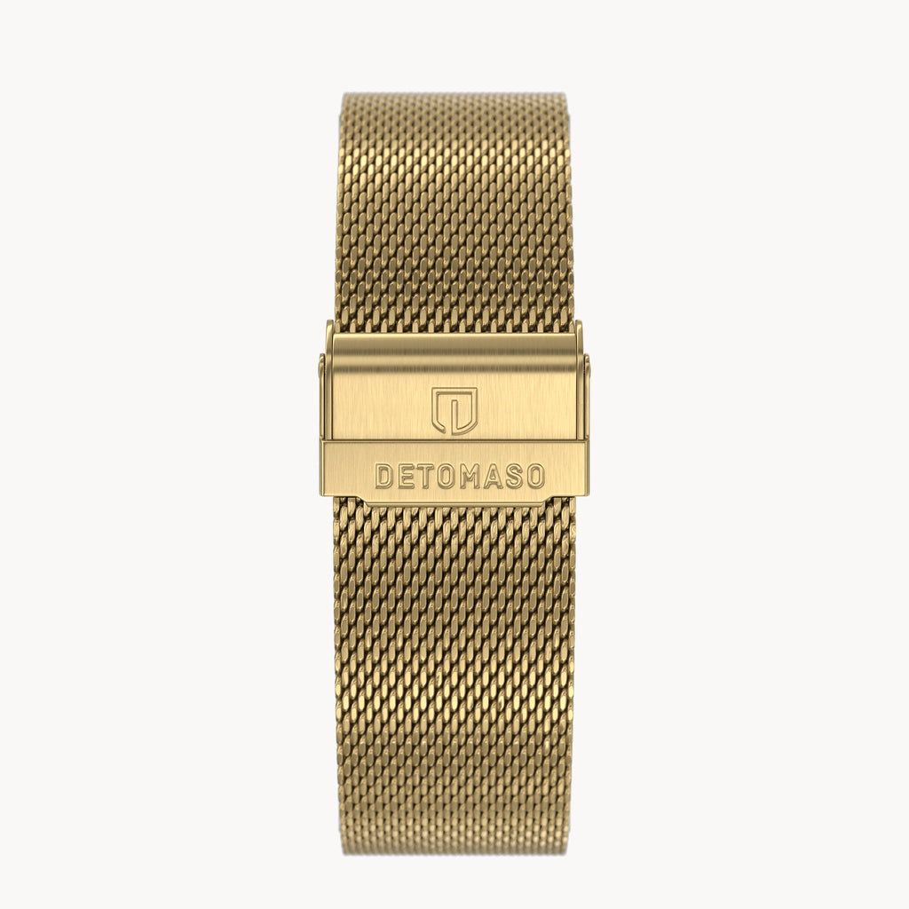 MILANESE STRAP GOLD BRUSHED - Gold matt gebürstet - - Detomaso Watches