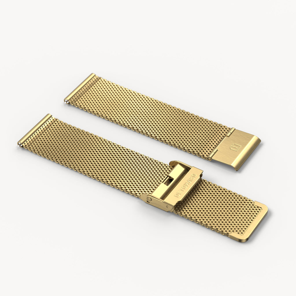 MILANESE STRAP GOLD BRUSHED - Gold matt gebürstet - - Detomaso Watches
