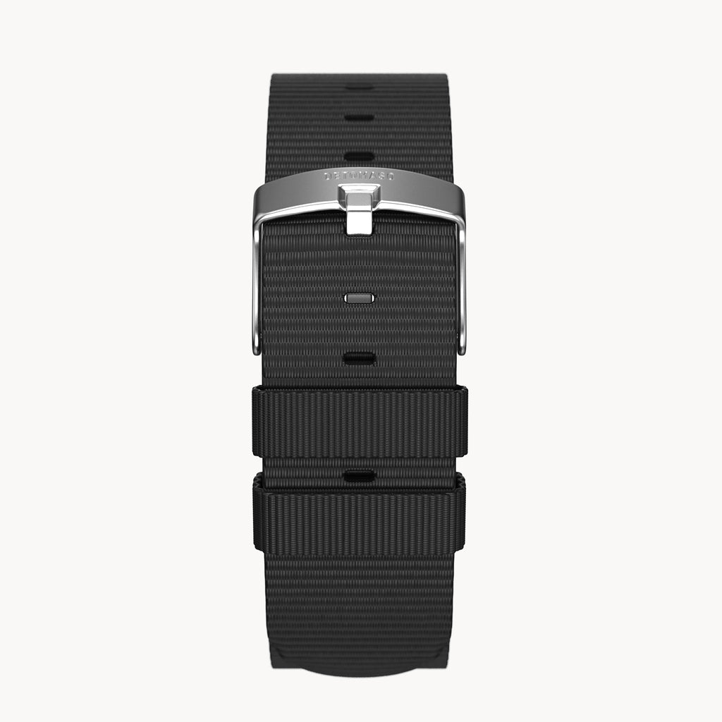 #TIDE OCEAN MATERIAL® STRAP BLACK - Silber matt g - - Detomaso Watches