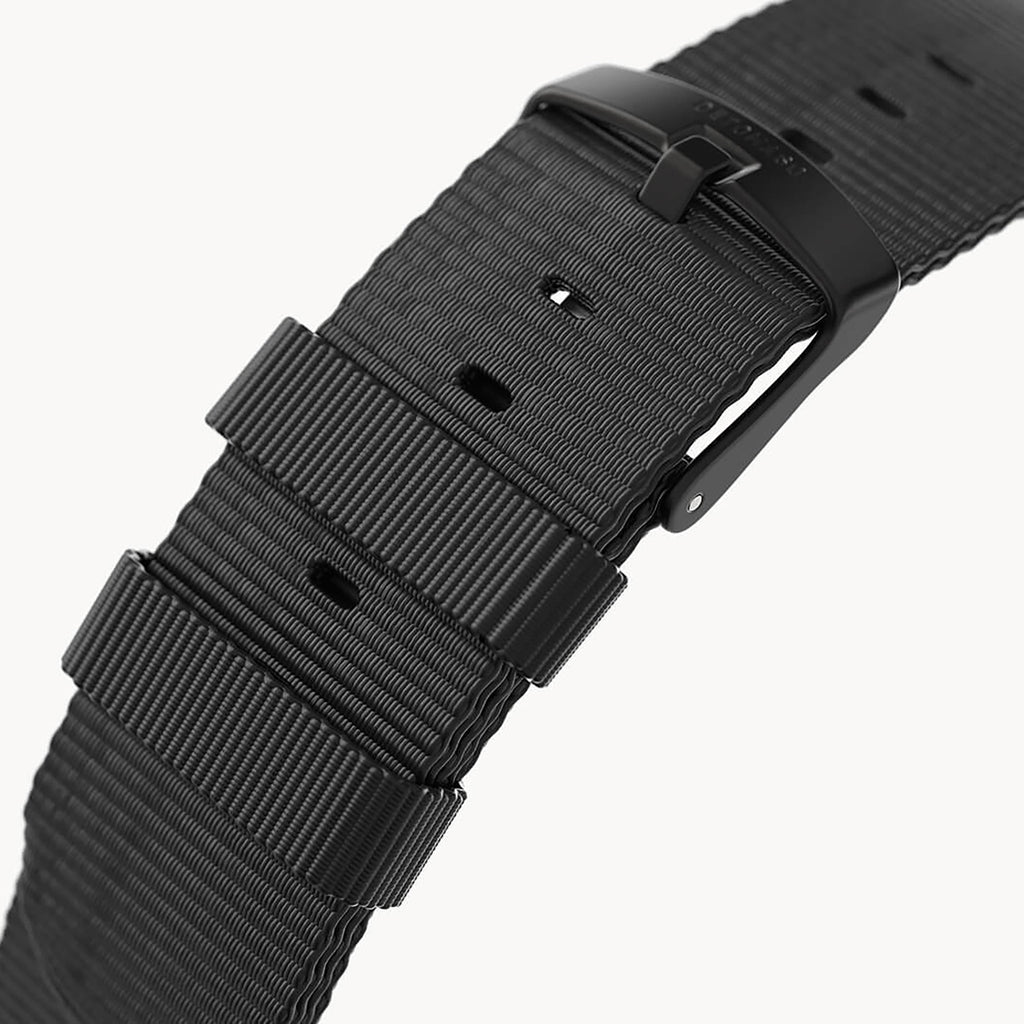 #TIDE OCEAN MATERIAL® STRAP BLACK - Schwarz matt - - Detomaso Watches