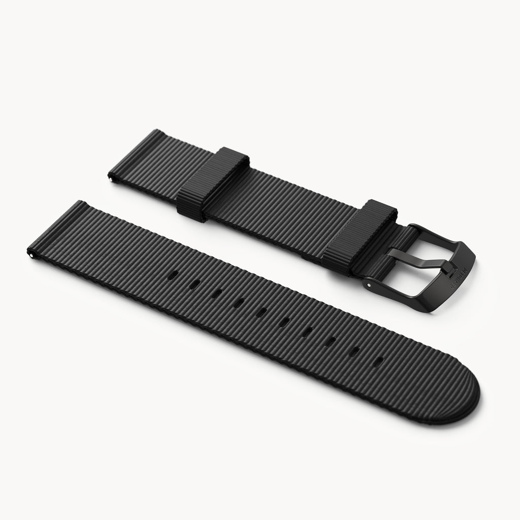#TIDE OCEAN MATERIAL® STRAP BLACK - Schwarz matt - - Detomaso Watches