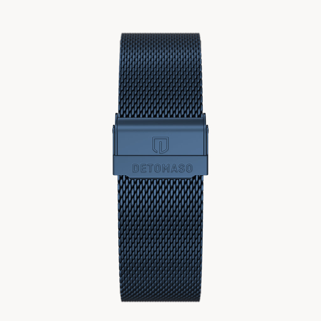 MILANESE STRAP BLUE SANDBLASTED - Detomaso Watches