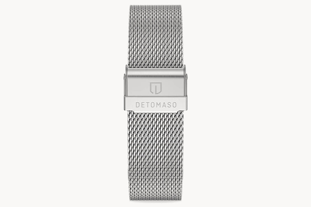 MILANESE STRAP SILVER BRUSHED 20MM - Silber matt - - Detomaso Watches
