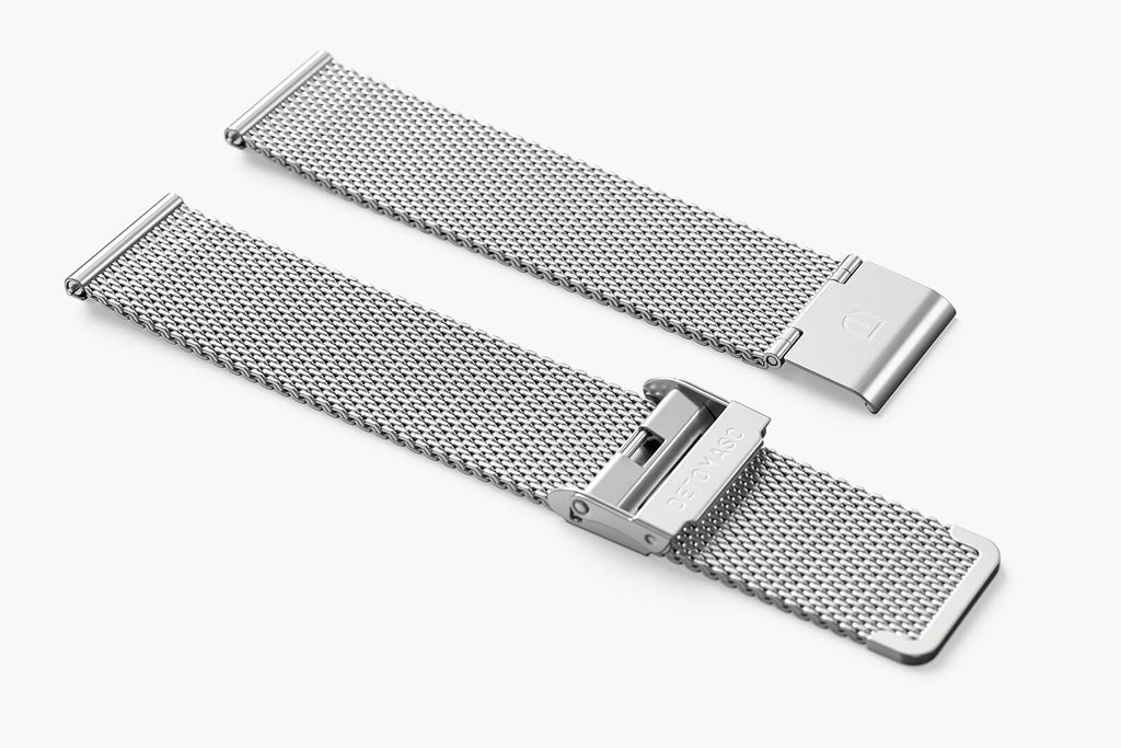 MILANESE STRAP SILVER BRUSHED 20MM - Silber matt - - Detomaso Watches