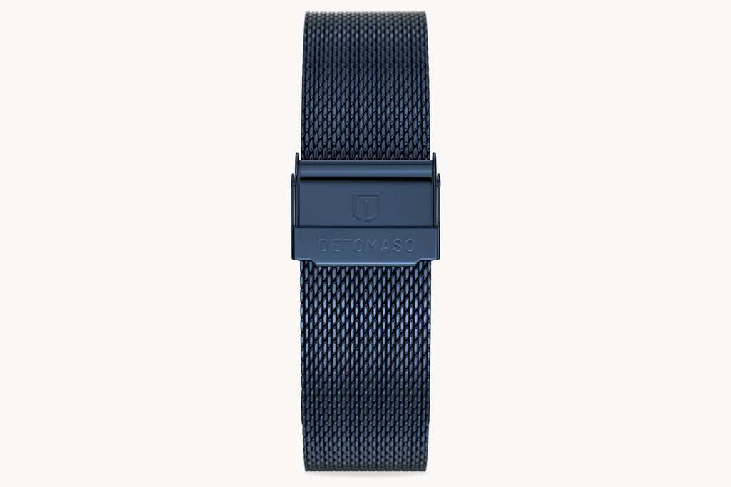 MILANESE STRAP BLUE POLISHED 20MM - Blau glänzend - - Detomaso Watches