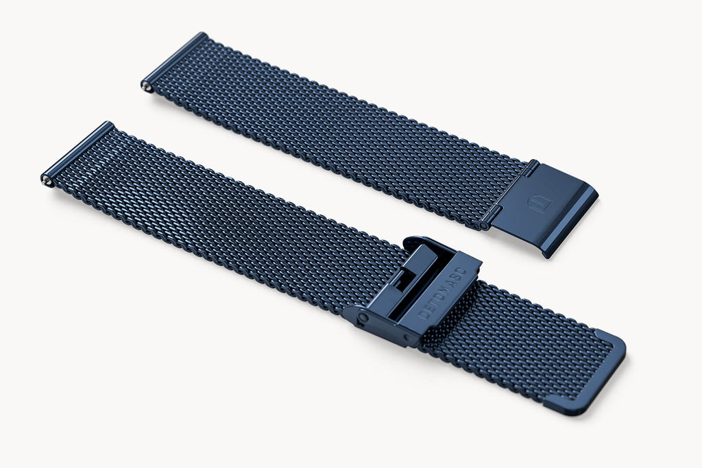 MILANESE STRAP BLUE POLISHED 20MM - Blau glänzend - - Detomaso Watches