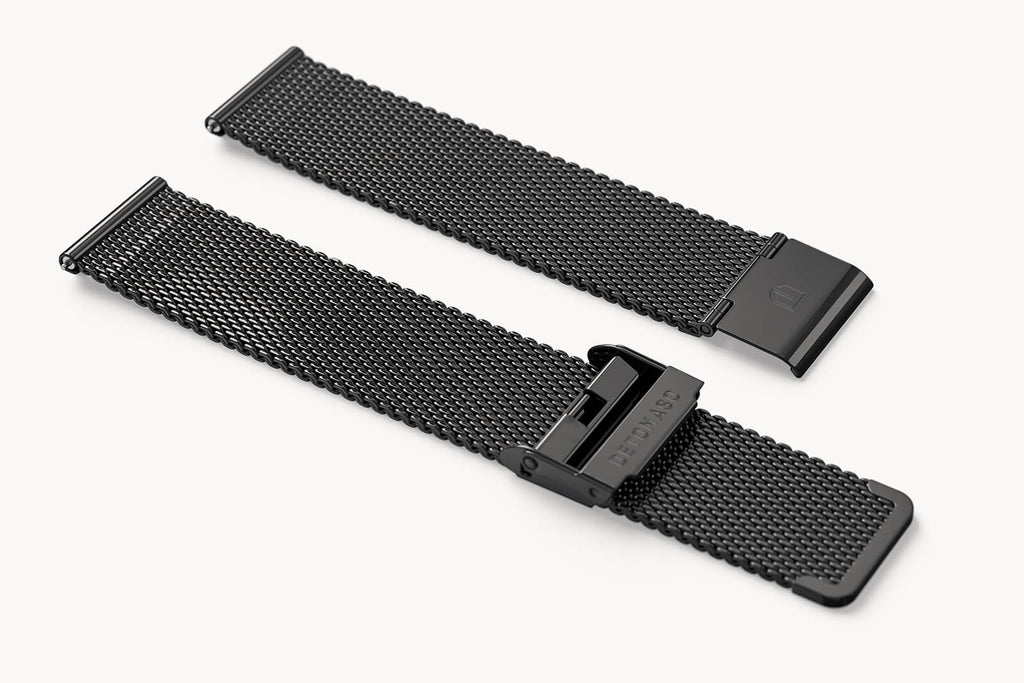 MILANESE STRAP GRAY POLISHED 20MM - Grau glänzend - - Detomaso Watches