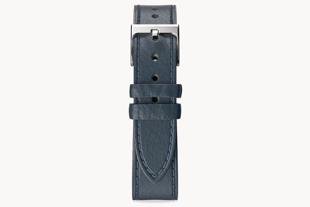 LEATHER STRAP TOSCANO MARINE - Silber glänzend - - Detomaso Watches