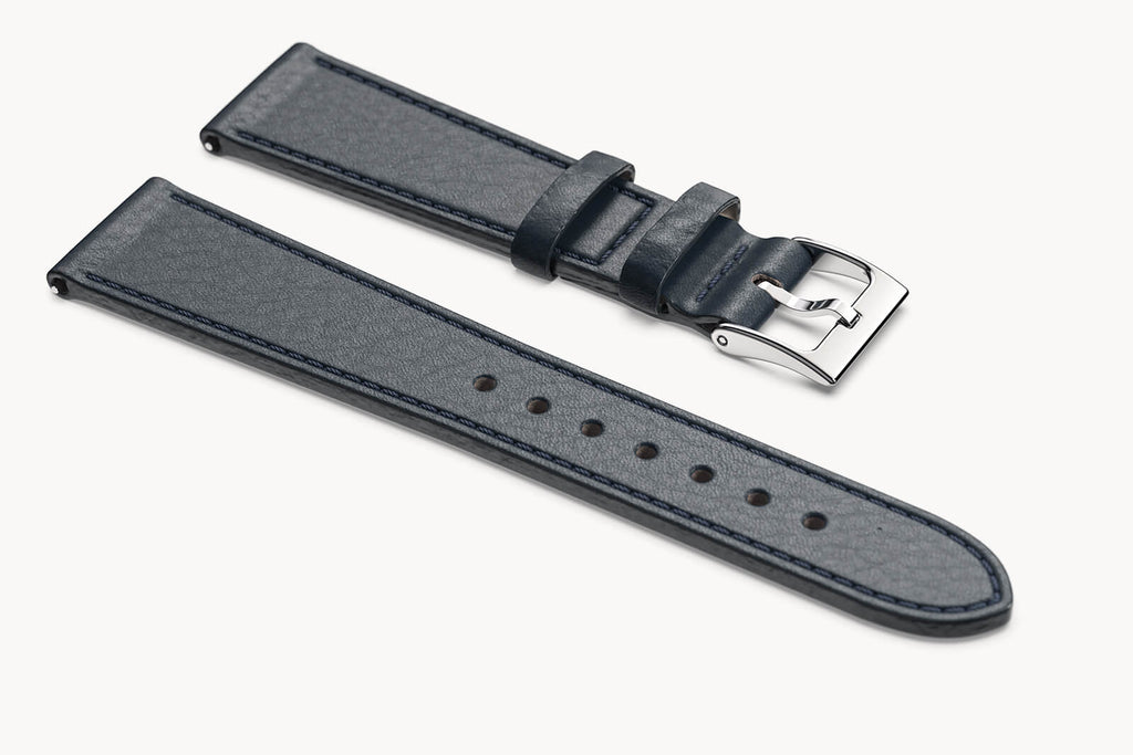 LEATHER STRAP TOSCANO MARINE - Silber glänzend - - Detomaso Watches