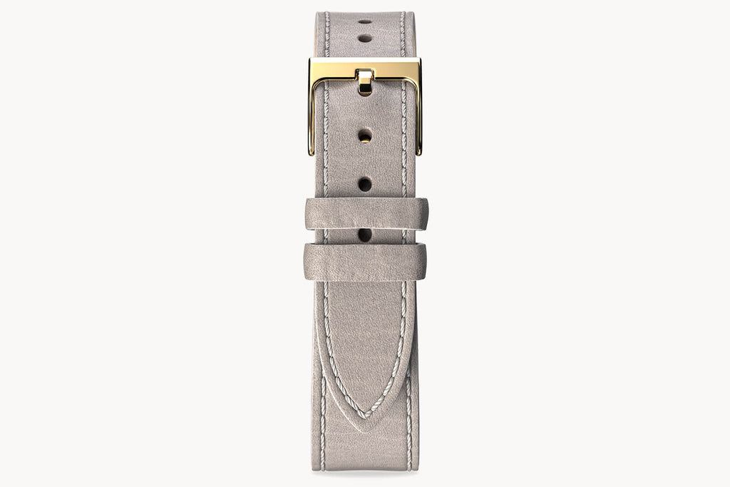 LEATHER STRAP MAINE CENERE - Gold glänzend - - Detomaso Watches