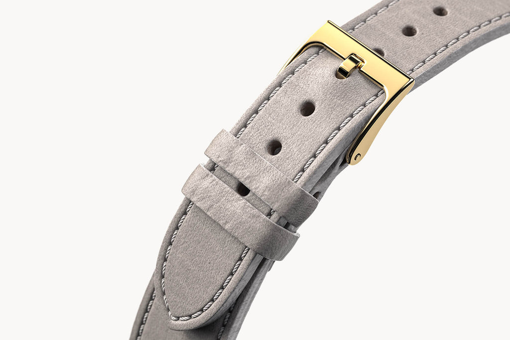 LEATHER STRAP MAINE CENERE - Gold glänzend - - Detomaso Watches
