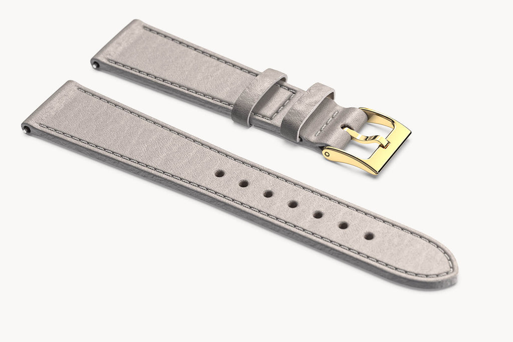 LEATHER STRAP MAINE CENERE - Gold glänzend - - Detomaso Watches