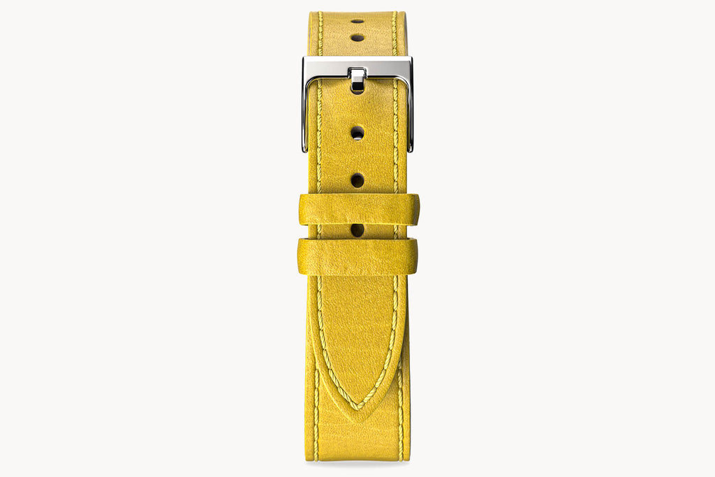 LEATHER STRAP MAINE LIMONE - Silber glänzend - - Detomaso Watches