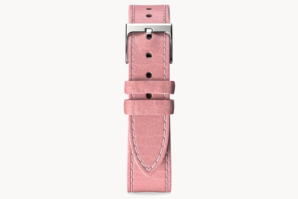LEATHER STRAP MAINE FUXIA - Silber glänzend - - Detomaso Watches