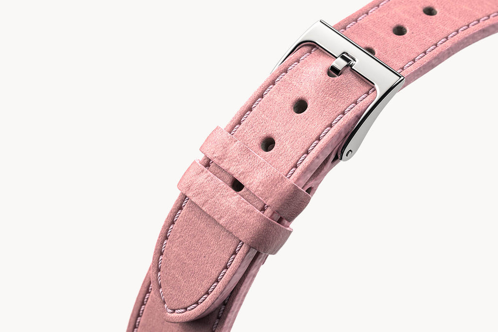 LEATHER STRAP MAINE FUXIA - Silber glänzend - - Detomaso Watches