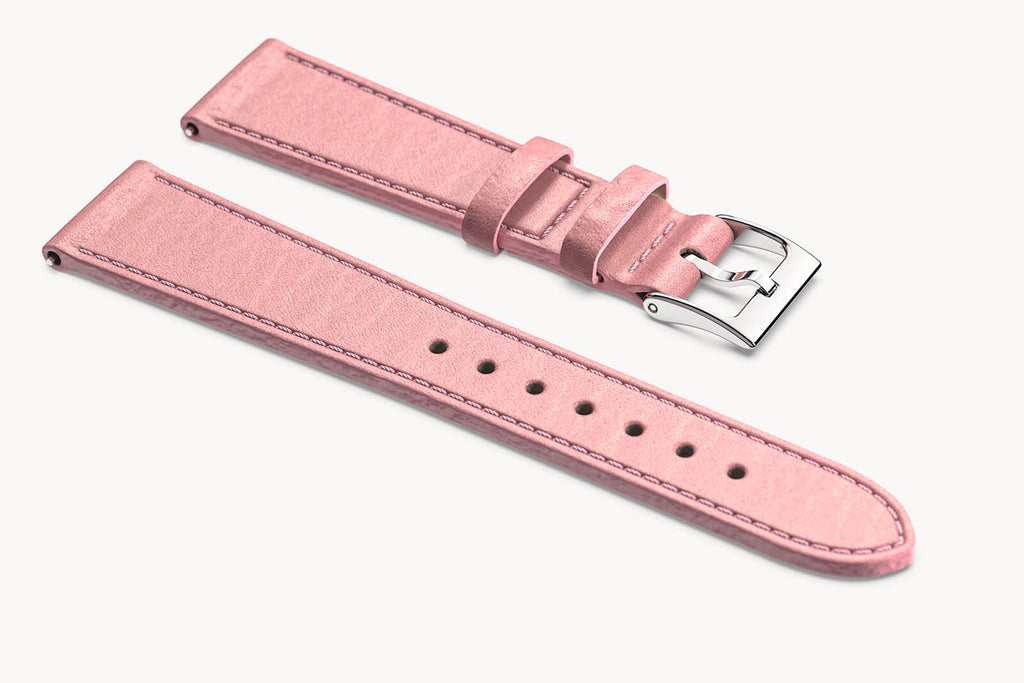 LEATHER STRAP MAINE FUXIA - Silber glänzend - - Detomaso Watches