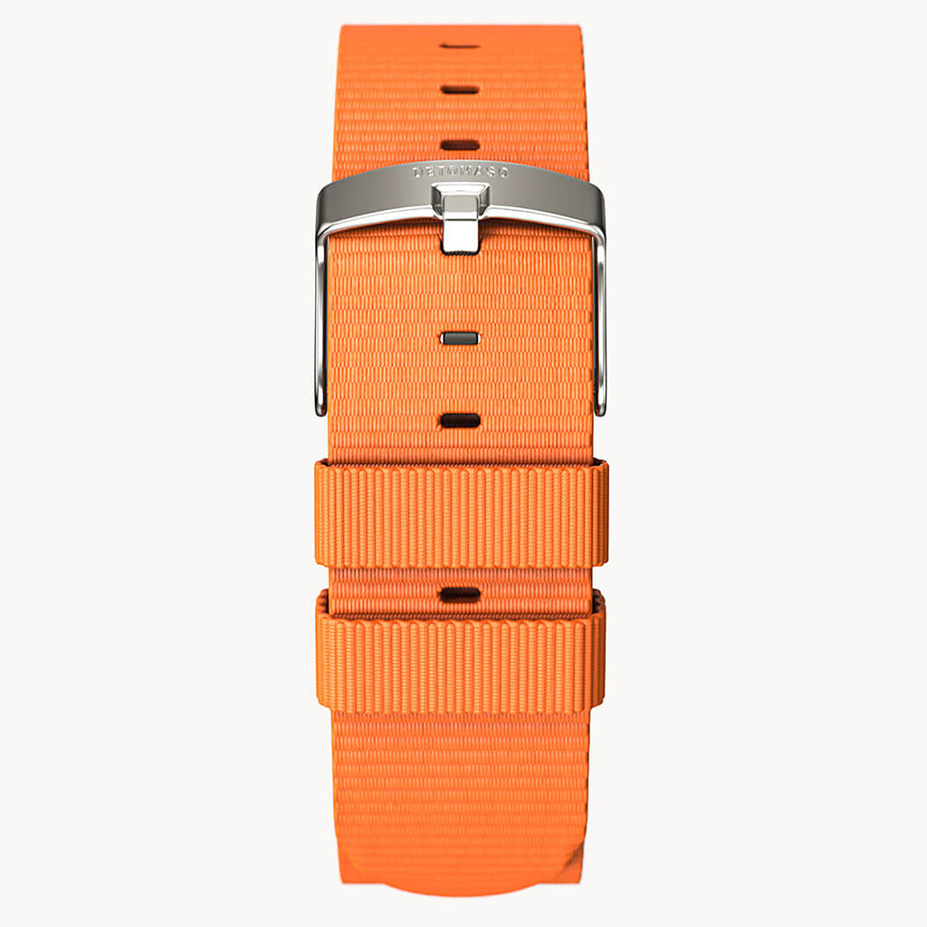 #TIDE OCEAN MATERIAL® STRAP ORANGE - Silber matt - - Detomaso Watches