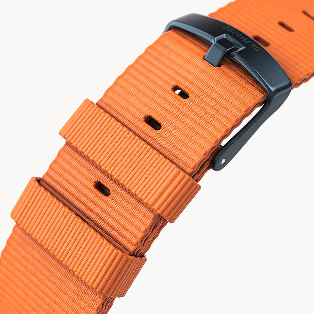 #TIDE OCEAN MATERIAL® STRAP ORANGE - Blau matt ge - - Detomaso Watches