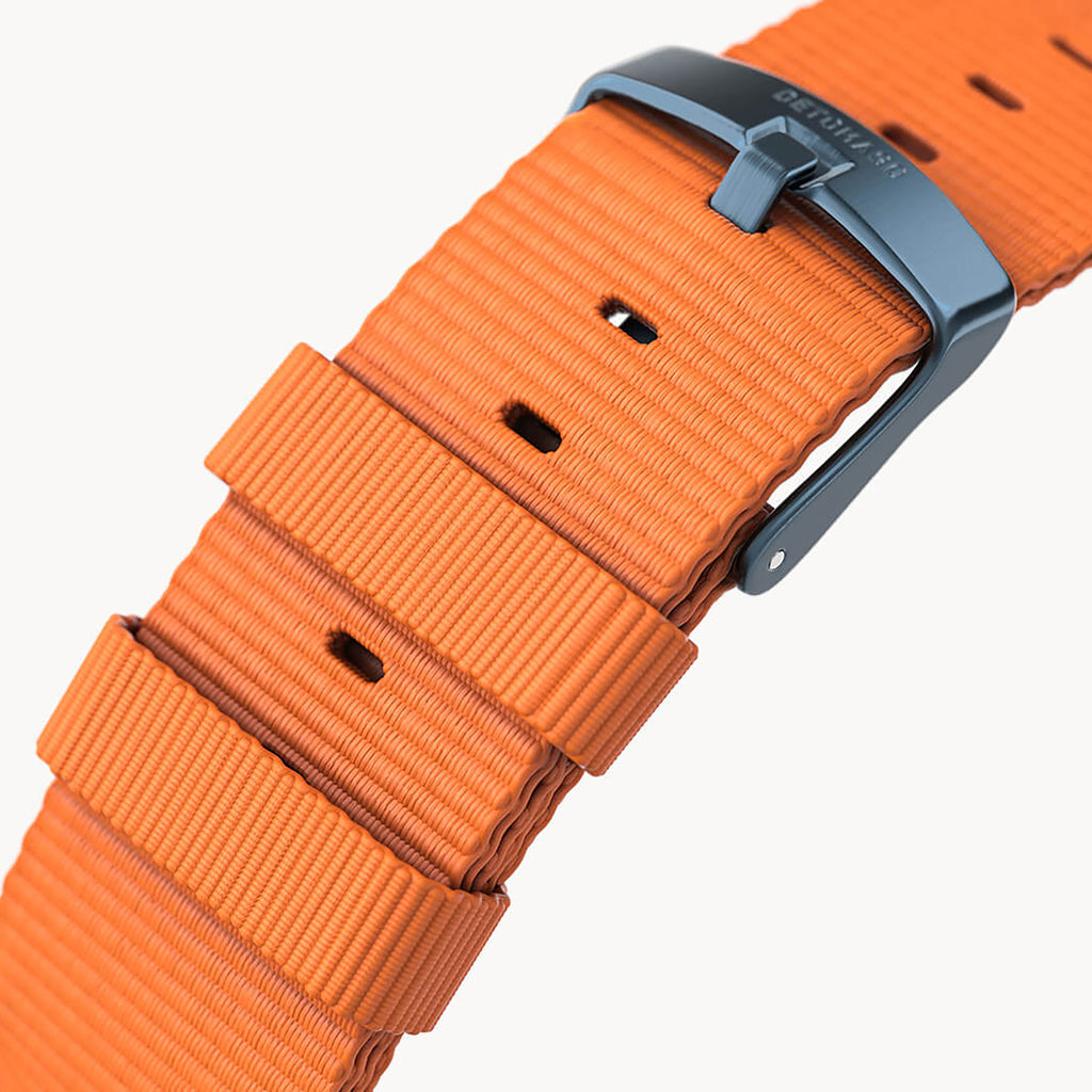 #TIDE OCEAN MATERIAL® STRAP ORANGE - Blau matt - - Detomaso Watches