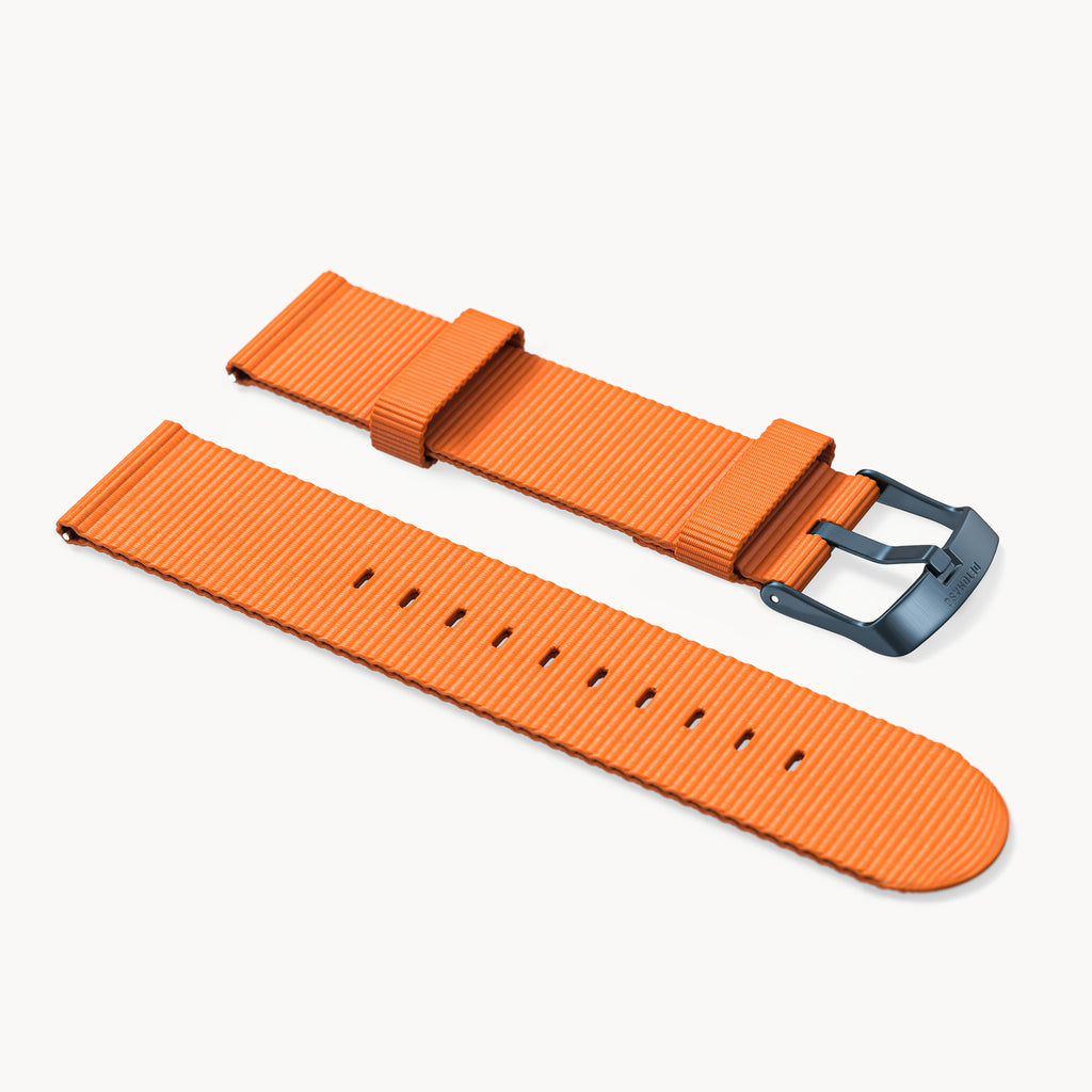 #TIDE OCEAN MATERIAL® STRAP ORANGE - Blau matt - - Detomaso Watches