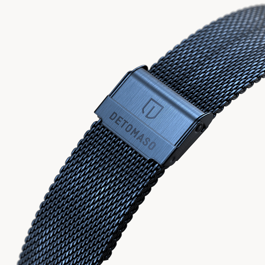 MILANESE STRAP D14 BLUE BRUSHED - Detomaso Watches