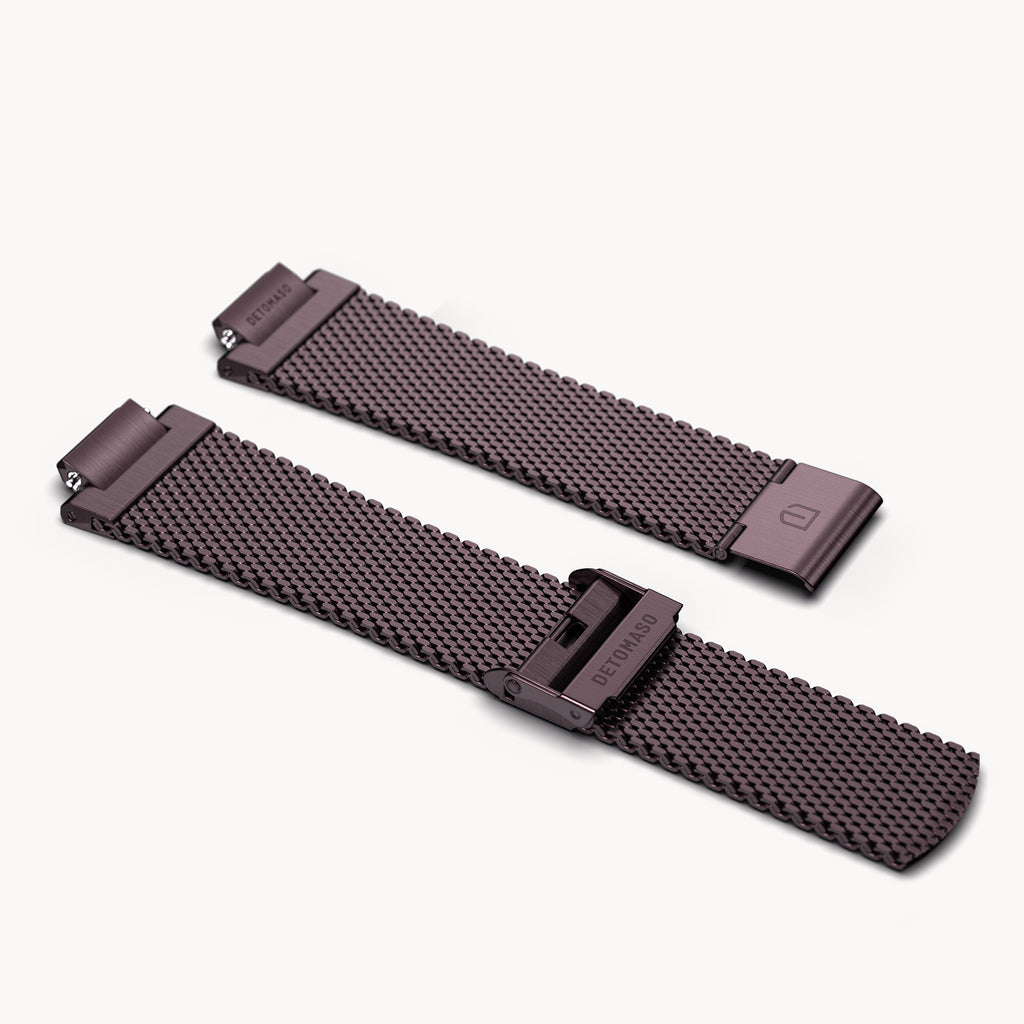 MILANESE STRAP D15 BURGUNDY BRUSHED - Detomaso Watches