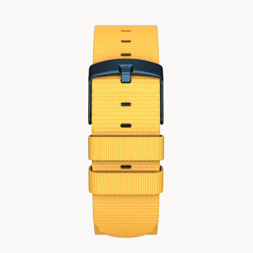 #TIDE OCEAN MATERIAL® STRAP YELLOW - Blau matt ge - - Detomaso Watches