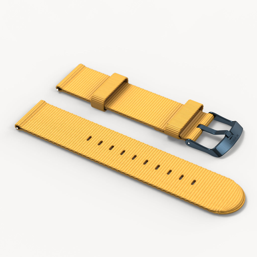 #TIDE OCEAN MATERIAL® STRAP YELLOW - Blau matt ge - - Detomaso Watches