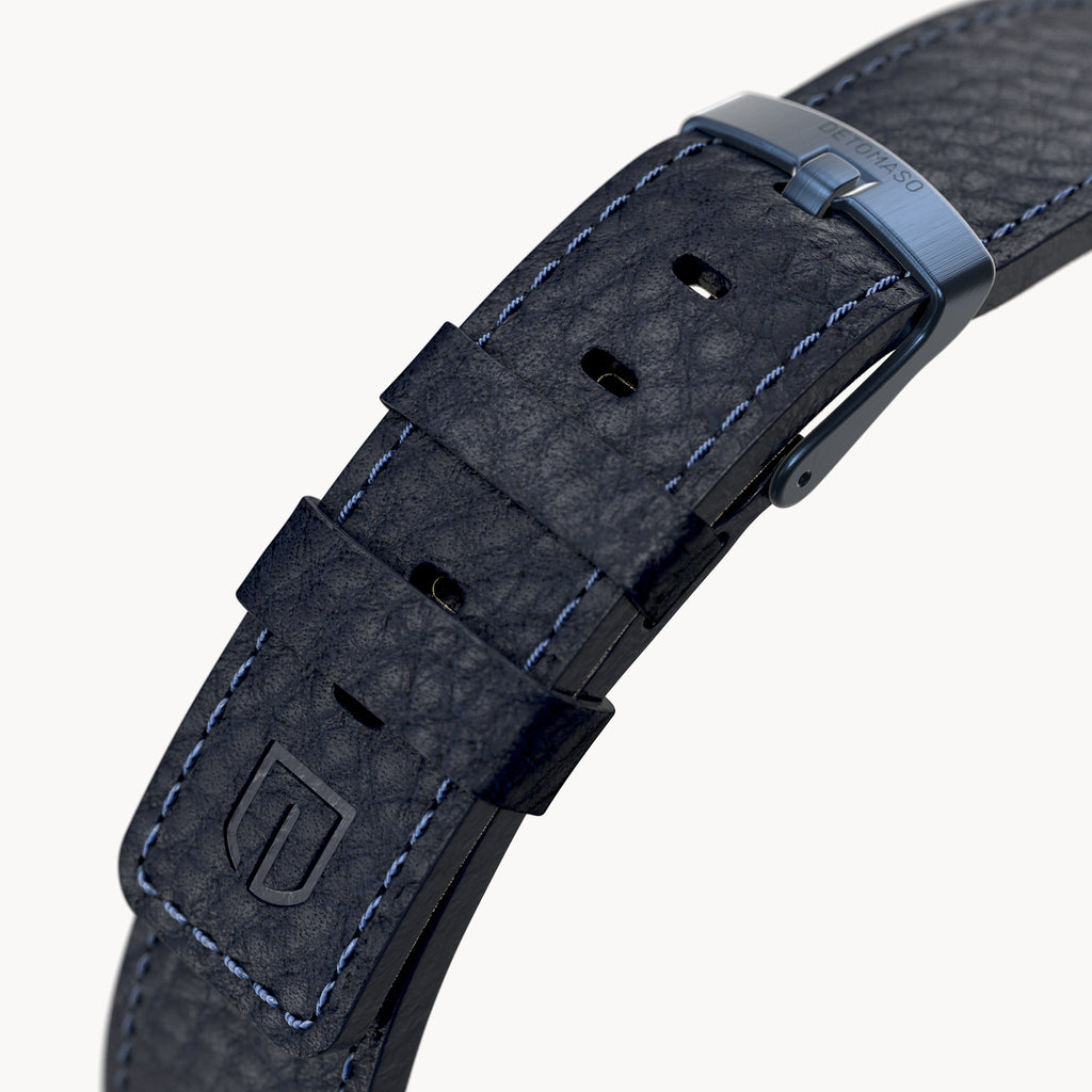 LEATHER STRAP D14 VENERE BLUE - Detomaso Watches