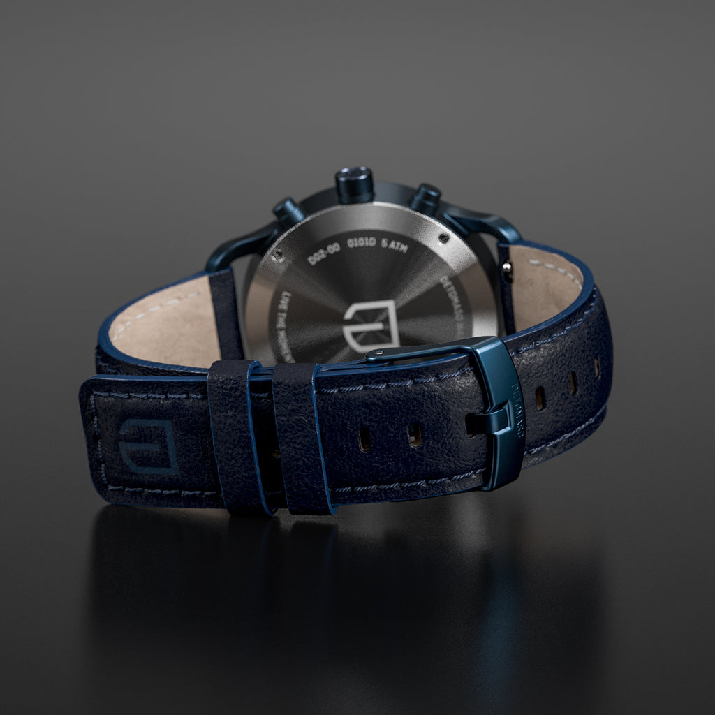 SORPASSO CHRONOGRAPH DARK BLUE - Leather Dark blue Classic - Detomaso Watches