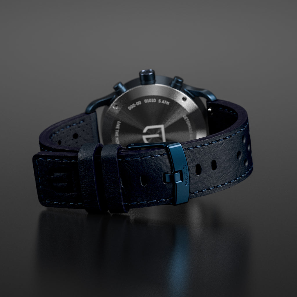 SORPASSO CHRONOGRAPH DARK BLUE - Leather Blue Racing - Detomaso Watches