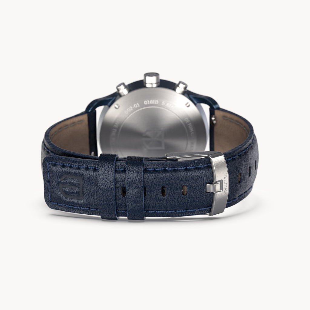 SORPASSO CHRONOGRAPH MACCHINA BLUE - Leather Dark blue Classic - Detomaso Watches