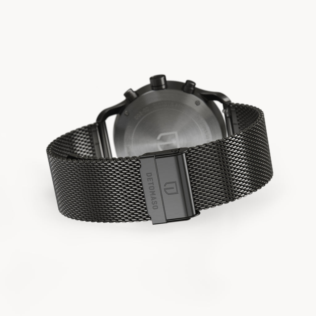 SORPASSO CHRONOGRAPH GRAY ORANGE - Mesh Gray Brushed - Detomaso Watches